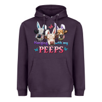 Plum Hanging With My Peeps Cows Heavyweight Hoodie - RanaPortraitStore