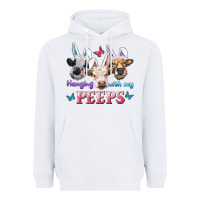 White Hanging With My Peeps Cows Heavyweight Hoodie - RanaPortraitStore