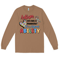 Toasted Coconut autism it's not a disability it's a different abil Long Sleeve Tee - MaliasSmallBusiness