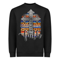 Black western faith Heavyweight Sweatshirt - AdoDesignShop