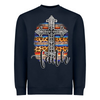 Navy western faith Heavyweight Sweatshirt - AdoDesignShop