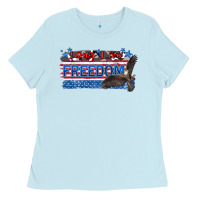Baby Blue long live freedom Ladies Tee - Zillion Design Studio