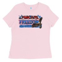Bubblegum Pink long live freedom Ladies Tee - Zillion Design Studio