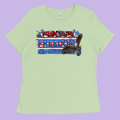 Long Live Freedom Ladies Tee Designed By Zillion Design Studio