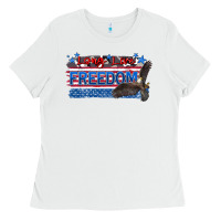 White long live freedom Ladies Tee - Zillion Design Studio