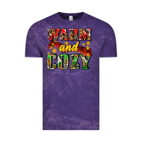 Cloud Purple warm and cozy with scarf Vintage Tee - AdoDesignShop
