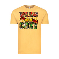 Vintage Mustard warm and cozy with scarf Vintage Tee - AdoDesignShop