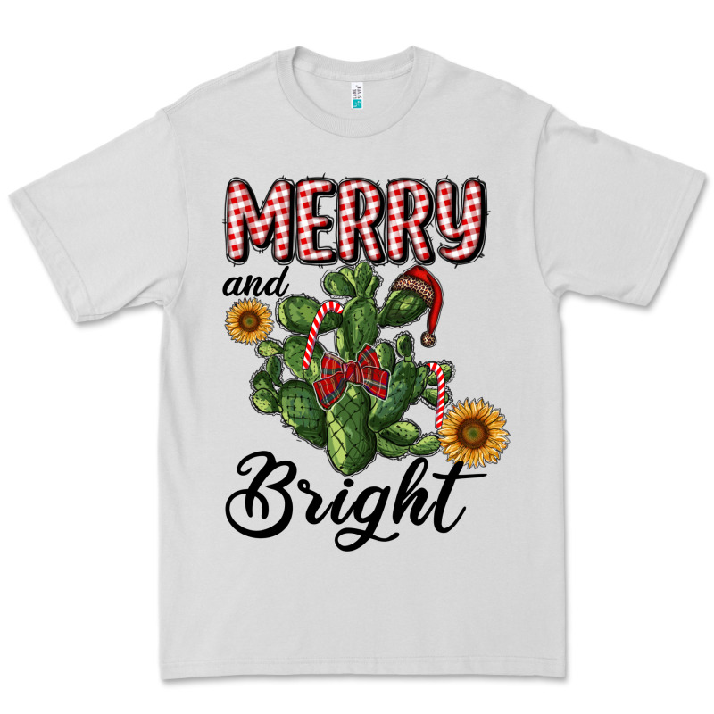 Merry And Bright With Cactus Premium Tee by RanaPortraitStore | Teevron