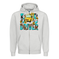 Dove Grey bus driver Zipper Hoodie - NancyCooperArtShop