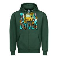 Sports Green bus driver Zipper Hoodie - NancyCooperArtShop
