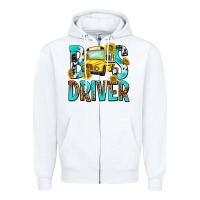 White bus driver Zipper Hoodie - NancyCooperArtShop