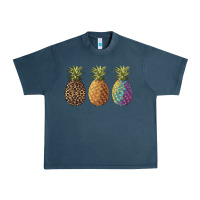 Midnight Navy pineapples leopard tie dye summer Urban Heavy Tee - Artiststas