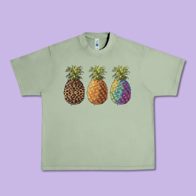 Pineapples Leopard Tie Dye Summer Urban Heavy Tee Designed By Artiststas
