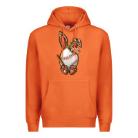 Carrot Baseball Easter Bunny Premium Hoodie - NancyCooperArtShop