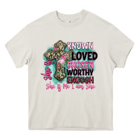 Cream she is loved Heavy Core Tee - BarkalooDesign