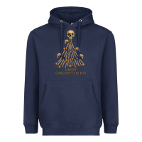 Navy Happy Consumption Day Heavyweight Hoodie - RanaPortraitStore