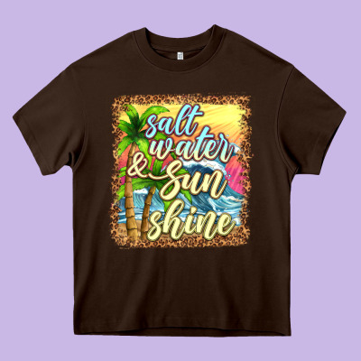 Salt Water And Sunshine Heavy Core Tee Designed By Texasbilliewilder