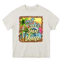 Cream salt water and sunshine Heavy Core Tee - texasbilliewilder