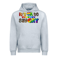 Heather Grey It's okay to say Gay pride Urban Hoodie - CowGirlArtShop