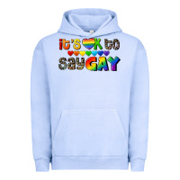 Pigment Grape Ice It's okay to say Gay pride Urban Hoodie - CowGirlArtShop