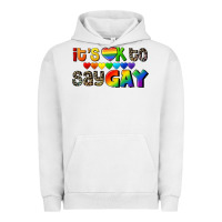 Pigment Lunar Rock It's okay to say Gay pride Urban Hoodie - CowGirlArtShop