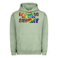 Pigment Oil Green It's okay to say Gay pride Urban Hoodie - CowGirlArtShop