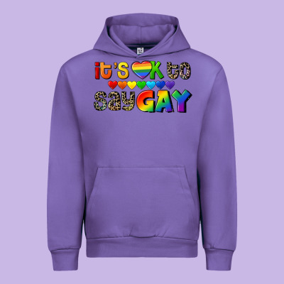 It's Okay To Say Gay Pride Urban Hoodie Designed By Cowgirlartshop