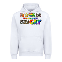 White It's okay to say Gay pride Urban Hoodie - CowGirlArtShop
