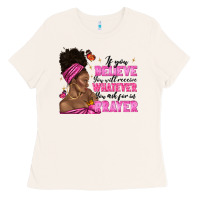 Afro Woman Bun And Religion Faith Prayer Ladies Tee | Teevron