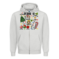Dove Grey religious christmas Zipper Hoodie - MaliasSmallBusiness