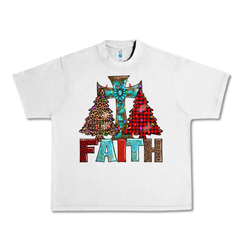 Cross And Christmas Trees Urban Heavy Tee by AdoDesignShop | Teevron