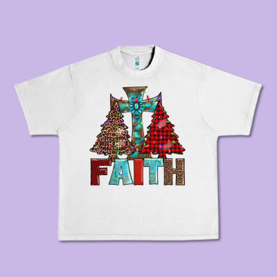 Cross And Christmas Trees Urban Heavy Tee Designed By Adodesignshop