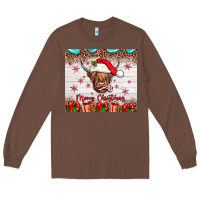 Chestnut merry christmas cow Long Sleeve Tee - JahusDesignShop