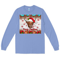 Colony Blue merry christmas cow Long Sleeve Tee - JahusDesignShop