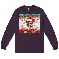 Plum merry christmas cow Long Sleeve Tee - JahusDesignShop