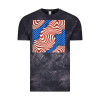 Cloud Black american flag seamless pattern Vintage Tee - BundleAndBundleShop