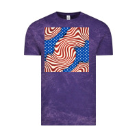 Cloud Purple american flag seamless pattern Vintage Tee - BundleAndBundleShop