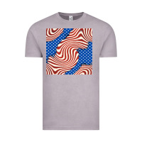 Vintage Zinc american flag seamless pattern Vintage Tee - BundleAndBundleShop