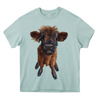 Arona highland cow calf Heavy Core Tee - RanaPortraitStore