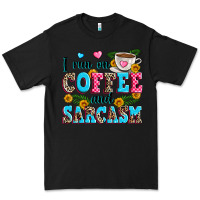 Black i run on coffee and sarcasm Premium Tee - Zillion Design Studio