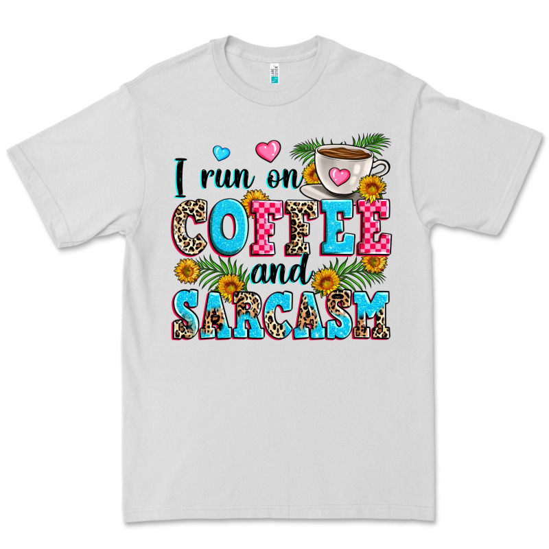 I Run On Coffee And Sarcasm Premium Tee by Zillion Design Studio | Teevron