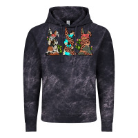 Cloud Black leopard cowhide turquoise cactus bunny's Vintage Hoodie - JahusDesignShop