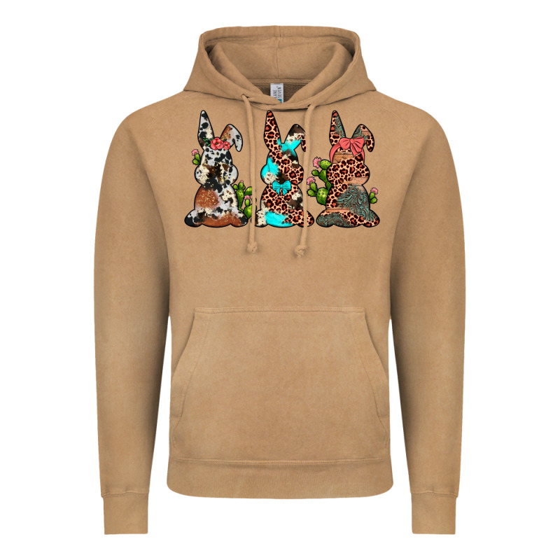 Leopard Cowhide Turquoise Cactus Bunny's Vintage Hoodie by JahusDesignShop | Teevron