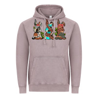 Vintage Zinc leopard cowhide turquoise cactus bunny's Vintage Hoodie - JahusDesignShop
