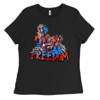 Black freedom rock hand Ladies Tee - Zillion Design Studio