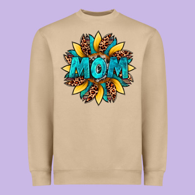Sunflower Mom Leopard Heavyweight Sweatshirt Designed By Artiststas