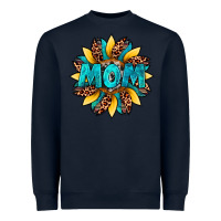 Navy sunflower mom leopard Heavyweight Sweatshirt - Artiststas
