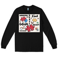 Black autism Long Sleeve Tee - MaliasSmallBusiness