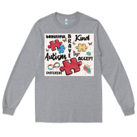 Heather Grey autism Long Sleeve Tee - MaliasSmallBusiness