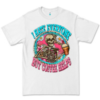 White i hate everyone but coffee helps Premium Tee - Zillion Design Studio